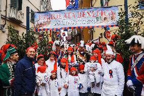 The Historical Reenactments During The Historical Carnival Of Ivrea