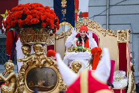 The Historical Reenactments During The Historical Carnival Of Ivrea