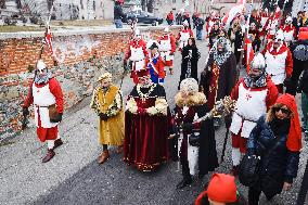 The Historical Reenactments During The Historical Carnival Of Ivrea