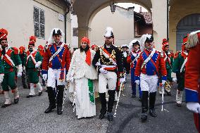 The Historical Reenactments During The Historical Carnival Of Ivrea