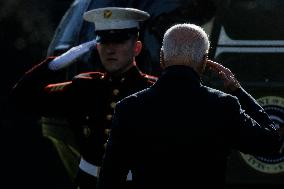 DC: President Joe Biden Departs the White House