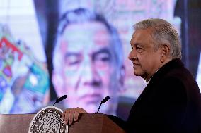 Andres Manuel Lopez Obrador, President Of Mexico At A Press Conference