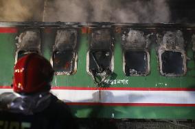 Train Fire In Bangladesh