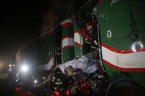 Train Fire In Bangladesh