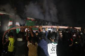 Train Fire In Bangladesh
