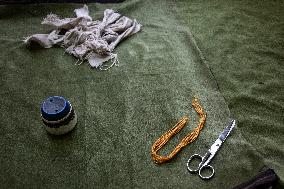 Making The Kaaba Cloth In Egypt