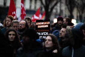 Rally Against Darmanin's Immigration Law In Paris