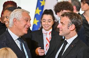 President Macron At Traditional Epiphany Cake Ceremony - Paris