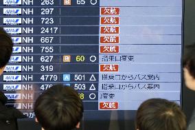 Air traffic disruption after JAL plane accident