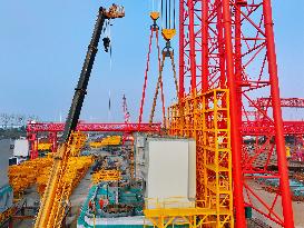 Zhangjinggao Yangtze River Bridge Construction