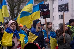 Demonstration In Support Of Ukraine In Cologne, Germany