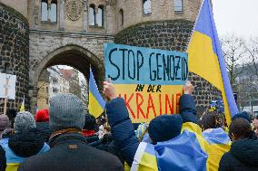 Demonstration In Support Of Ukraine In Cologne, Germany