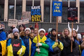 Demonstration In Support Of Ukraine In Cologne, Germany