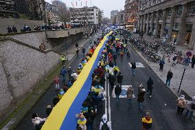 Demonstration In Support Of Ukraine In Cologne, Germany