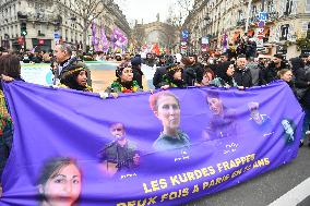 Demonstration in tribute to the Kurds murdered in Paris