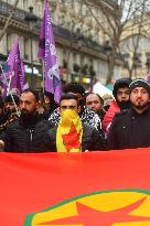Demonstration in tribute to the Kurds murdered in Paris