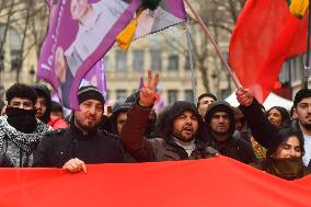 Demonstration in tribute to the Kurds murdered in Paris