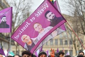 Demonstration in tribute to the Kurds murdered in Paris