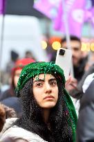 Demonstration in tribute to the Kurds murdered in Paris