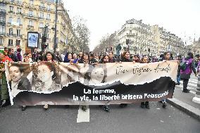 Demonstration in tribute to the Kurds murdered in Paris