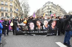 Demonstration in tribute to the Kurds murdered in Paris