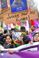 Demonstration in tribute to the Kurds murdered in Paris