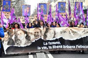 Demonstration in tribute to the Kurds murdered in Paris