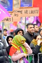Demonstration in tribute to the Kurds murdered in Paris