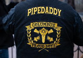 Proud Boys Rally In Columbus , Ohio On Anniversary Of January 6th