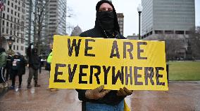 Proud Boys Rally In Columbus , Ohio On Anniversary Of January 6th