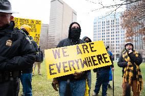 Proud Boys Rally In Columbus , Ohio On Anniversary Of January 6th