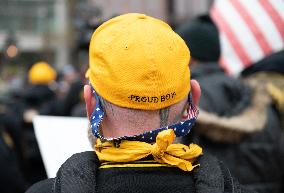 Proud Boys Rally In Columbus , Ohio On Anniversary Of January 6th