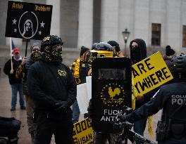 Proud Boys Rally In Columbus , Ohio On Anniversary Of January 6th