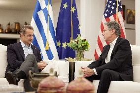 GREECE-CRETE-U.S.-BLINKEN-PM MEETING
