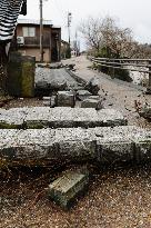 Aftermath of strong quake in central Japan