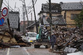 Aftermath of strong quake in central Japan