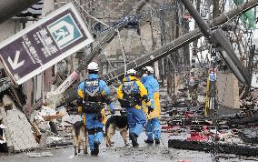 Aftermath of strong quake in central Japan