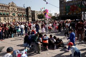 Three Kings Day Celebration In The Zocalo Mexico City