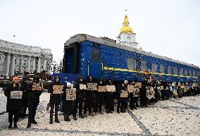 Rally Calling To Return The Azovstal POWs From Russian Captivity In Kyiv, Amid Russian Invasion Of Ukraine.