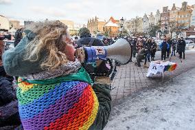 Protest For Legalization Of Abortion In Gdansk, Poland