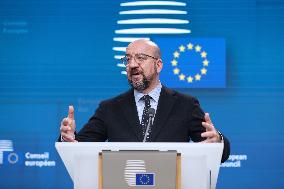 BELGIUM-BRUSSELS-EUROPEAN COUNCIL-CHARLES MICHEL-EARLY DEPARTURE