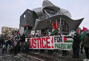 Pro-Palestinian Solidarity Protest In Edmonton