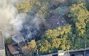 Fire at ex-Japan PM Tanaka's residence