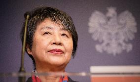 Japan Foreign Minister In Poland