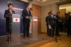 Japan Foreign Minister In Poland