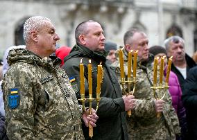 Blessing of water in Lviv