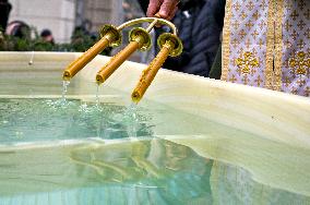 Blessing of water in Lviv