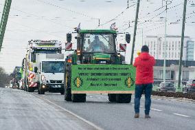 Nationwide German Farmers Protest In Cologne