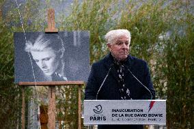 Inauguration Of Rue David Bowie - Paris