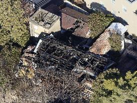Fire at late Japan PM Tanaka's residence